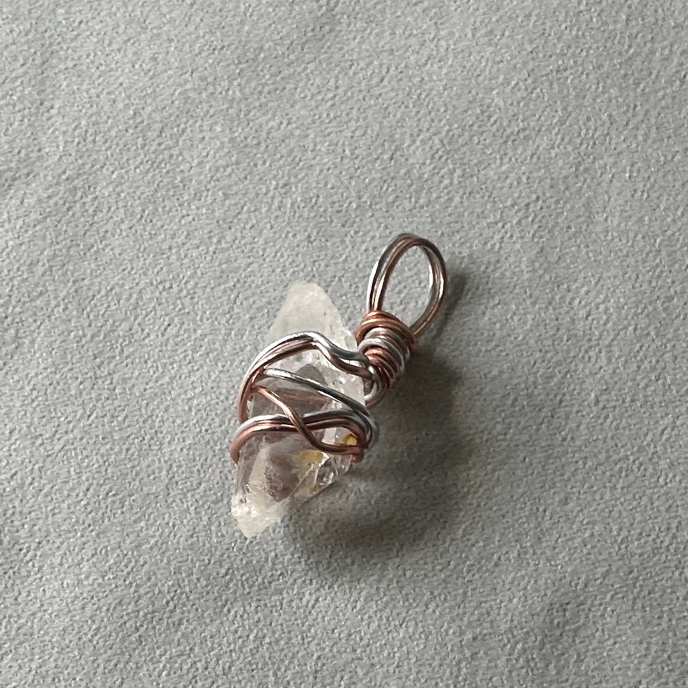 Clear Quartz Wrapped Crystal Pendant